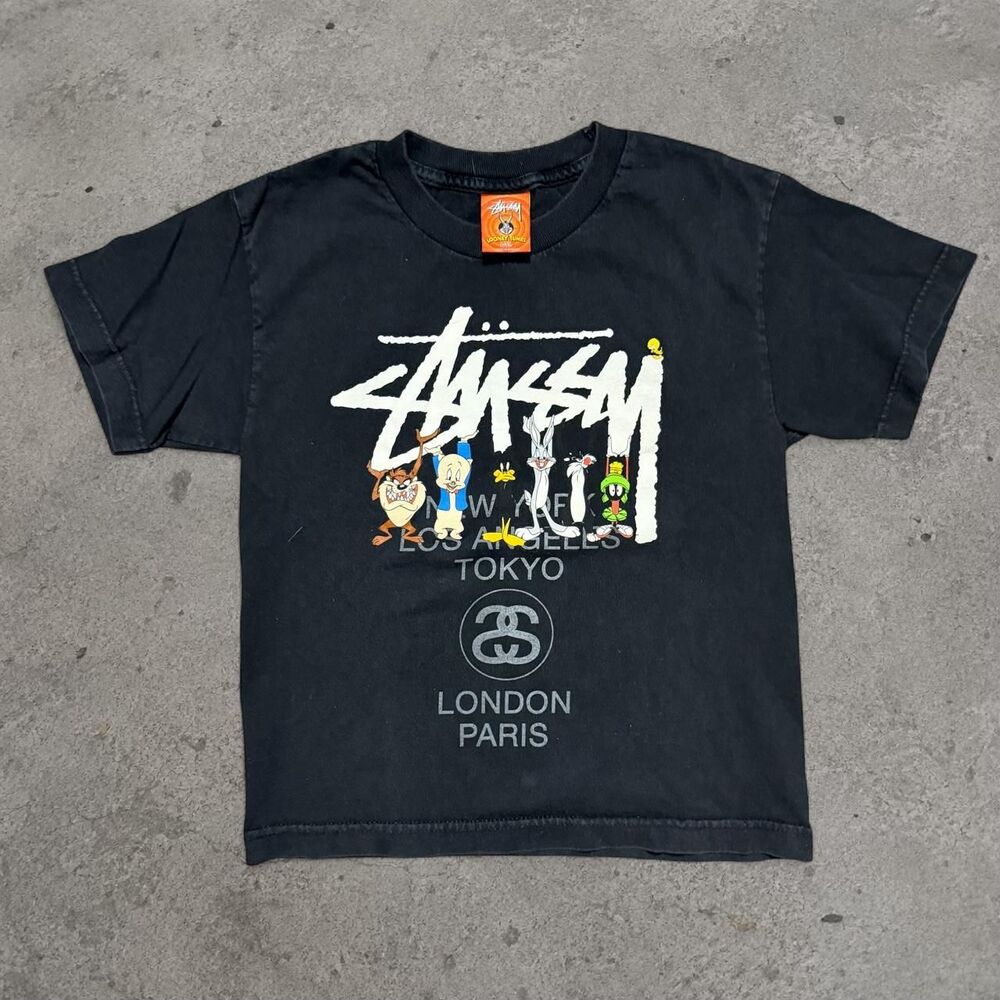 SS14 Stussy X Looney Tunes Bugs Bunny Daffy Duck Limited Edition T-Shirt Kids Si